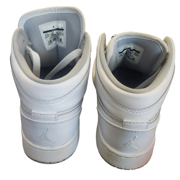 Jordan Kids JORDAN 1 MID BP Boys Sneakers US 4.5y White/Wolf Grey 23